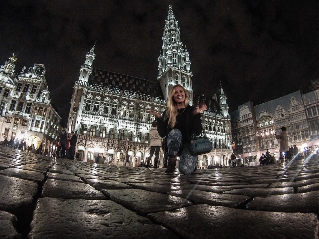 My most favorite place in Europe so far... the Grand Place. STUNNING. What you see behind me effectively surrounds you 360 degrees.. all lit up at night and so much life in the square, locals and tourists alike... I literally gasped and tears came to my eyes when I walked into this square. 