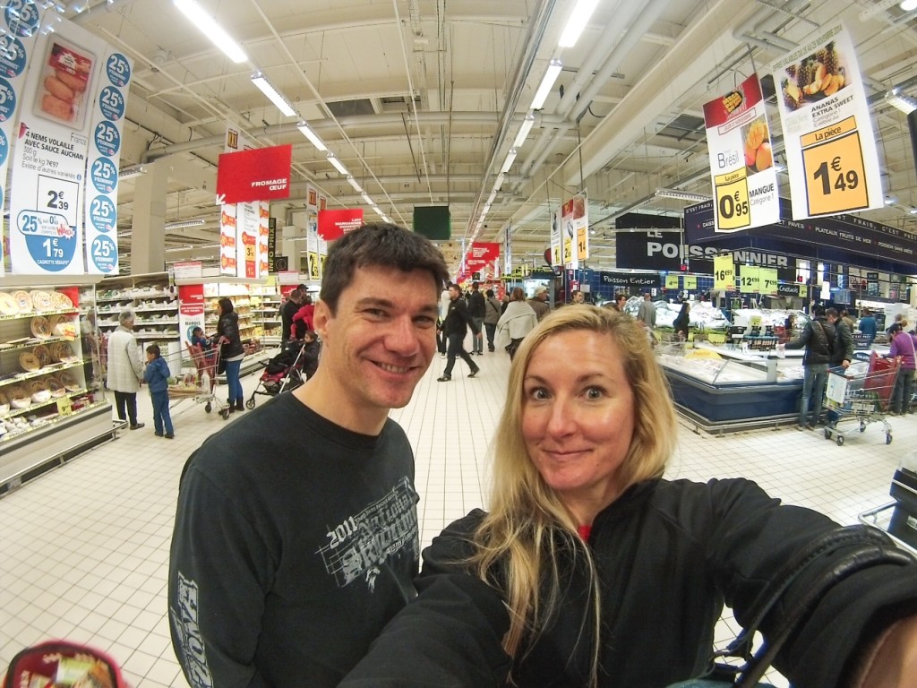 Then of course had to take the obligatory #GoProselfie in the French Walmart, Auchan. 