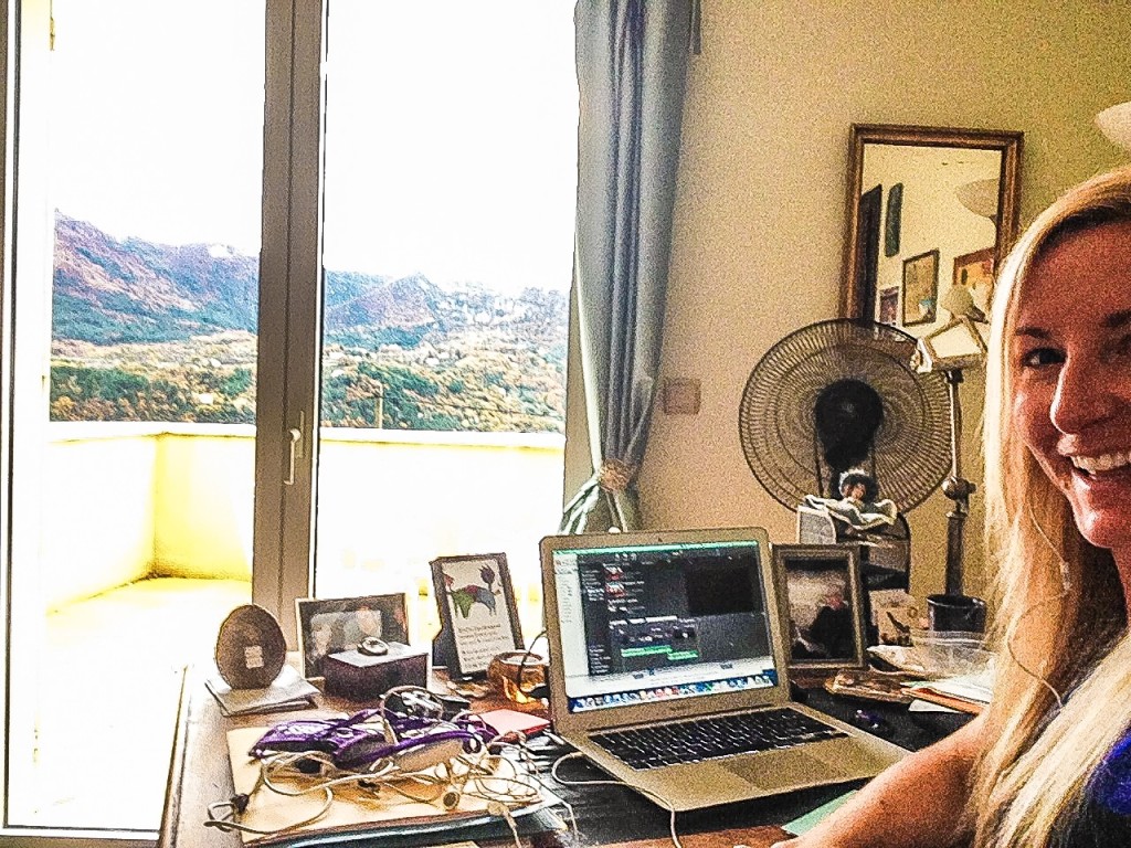 Yeah, this was my office this week. Sure, sometimes the mobile entrepreneur thing puts you in a car doing a call on a rainy night, and other times it puts you in a freaking stunning second-story office all your own with a balcony and French doors overlooking the mountains, town, and countryside. #thisshitreallyhappens #itsallpossible