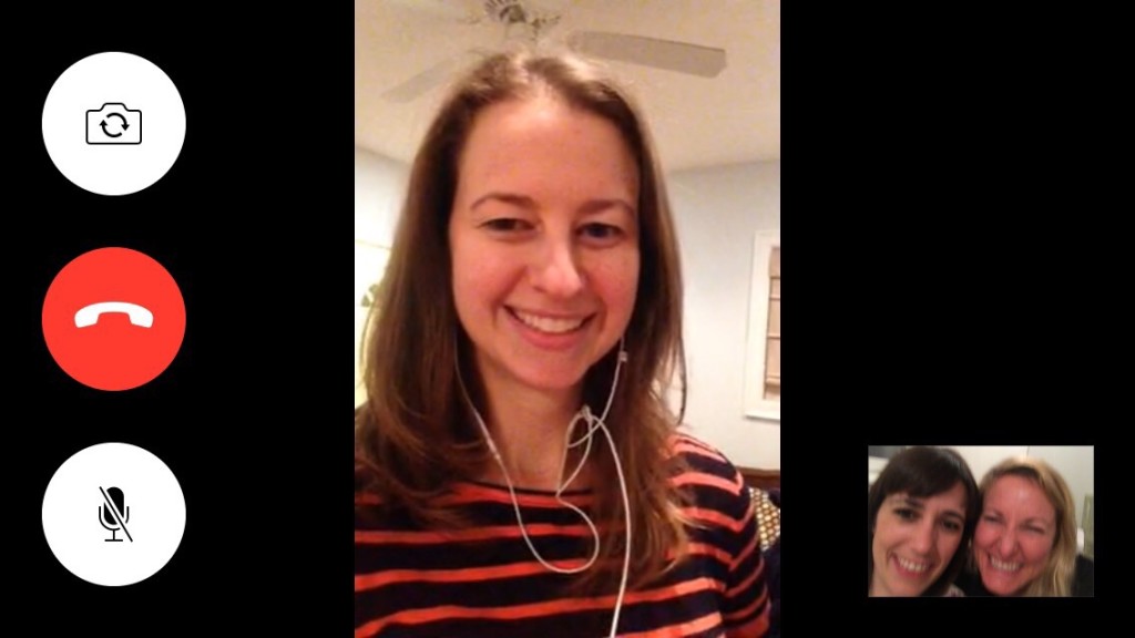... then back to Richard's for a fun dinner and FaceTime with all our Middlebury girlfriends! Hi, Lena! 