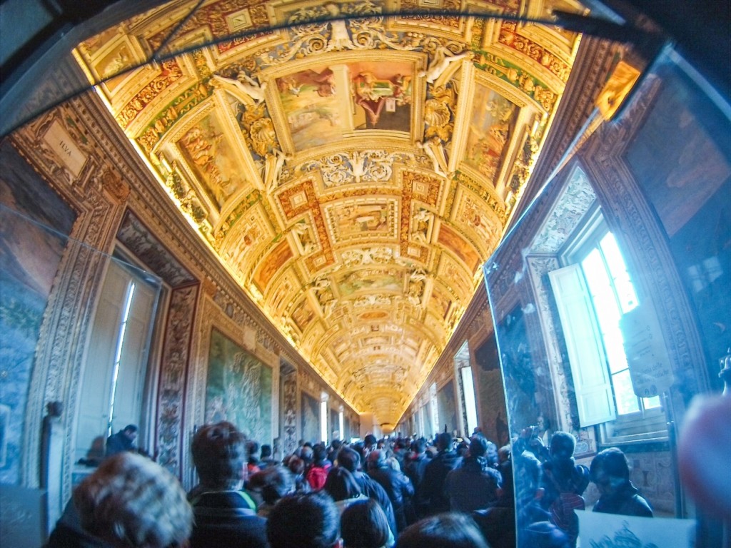When visiting The Vatican inside.. I am not kidding you, I have NEVER... I'm talking NEVER... been in a crowd that consistently big. Insane. Made it difficult to take in the art and the space, but I took the opportunity to work my being-present skills. Sistine Chapel was cool, glad I saw it (no pics allowed), but yeah, the crowd most definitely took away from the overall experience. Wow.