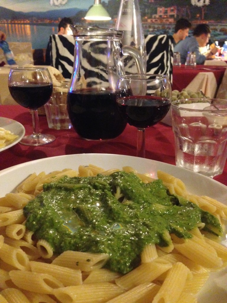 Believe it or not, I only found pesto in TWO places we went to eat the entire time we were in Italy!!! What??? That makes no sense to me. Here and the gnocchi on the Amalfi Coast (didn't get a pic of that, but it was by FAR the best dish I had the whole Italy experience. #legit)
