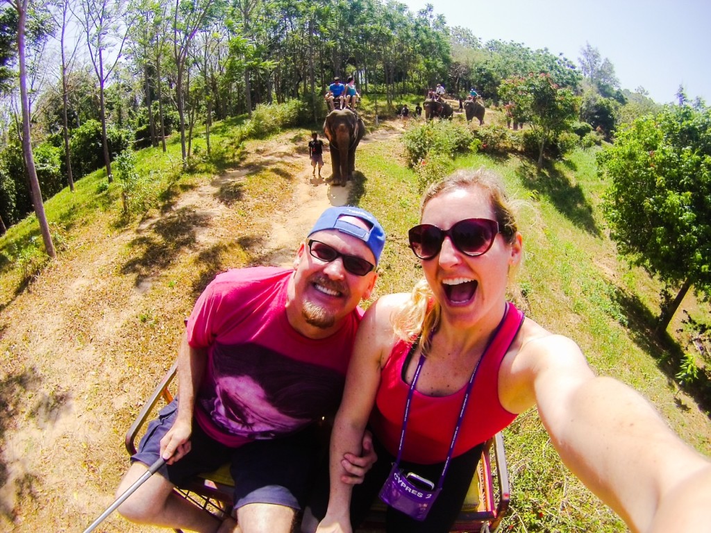 Darel was able to come play with us in Phuket too! :D #GoProelephantselfie