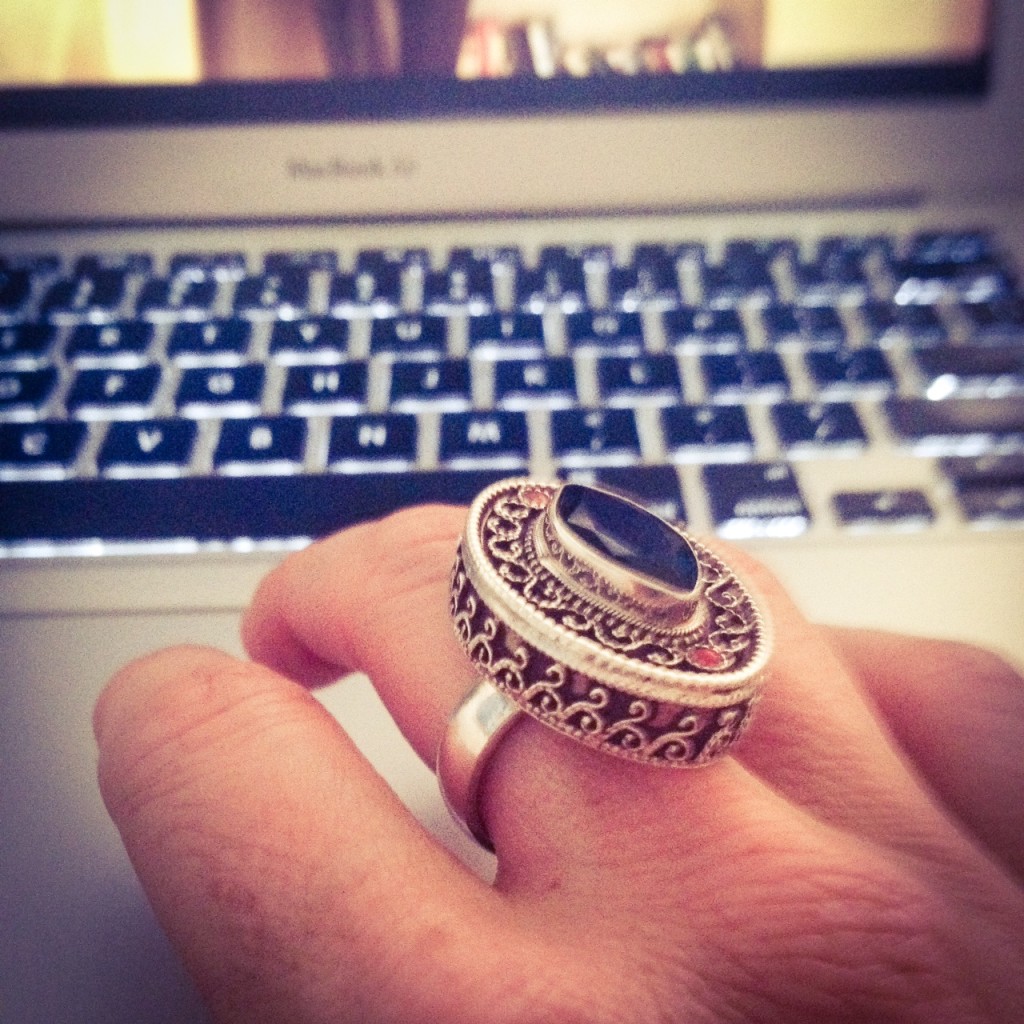 My beloved ring from Nepal.. just makes me happy to wear this. Means so much to me and really just makes me happy every time I look at it. :))